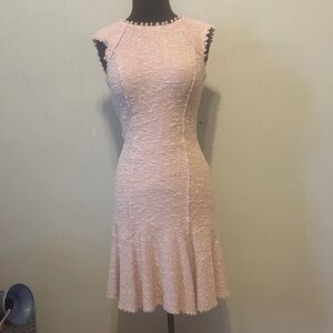 Elegant Cream Textured Dress